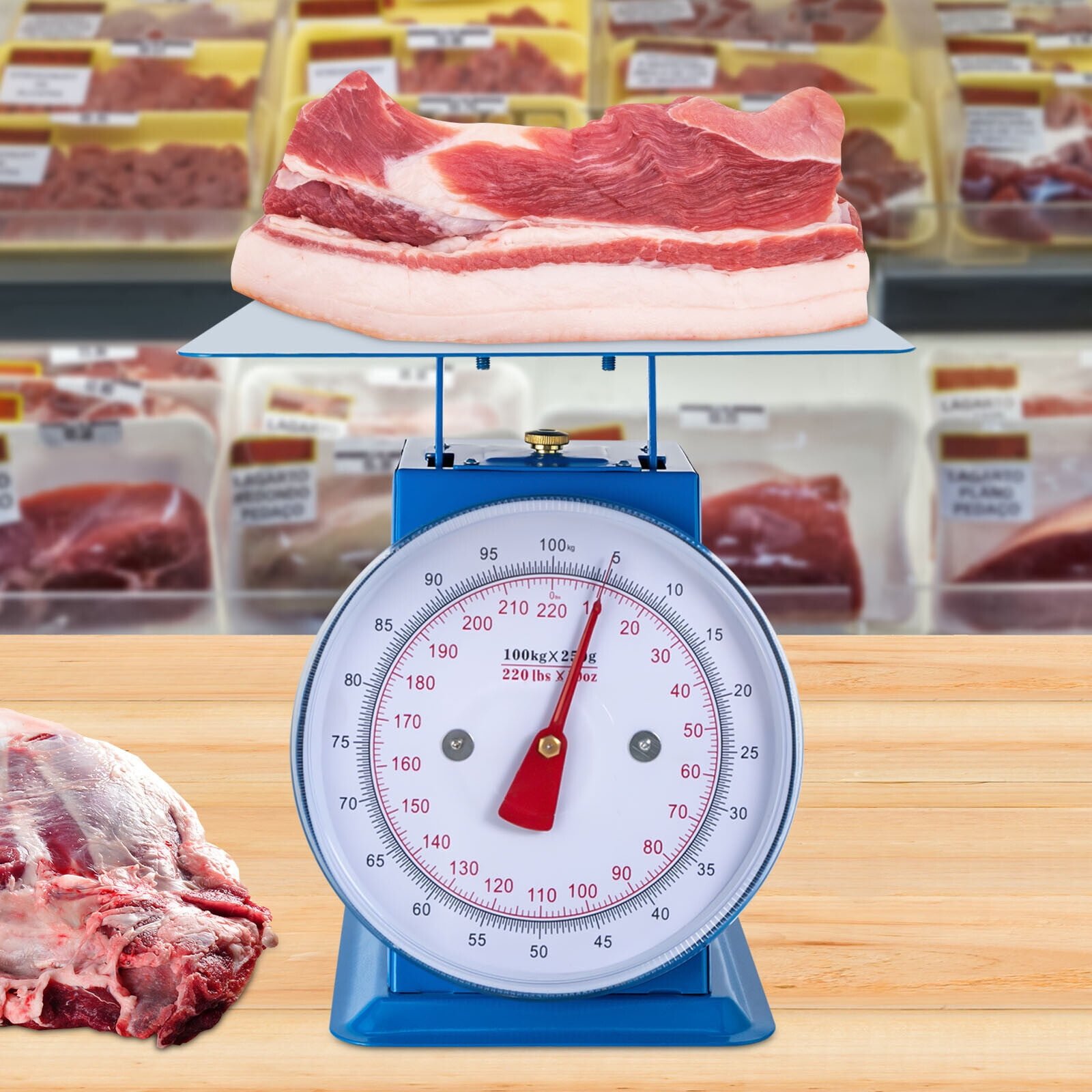 220-LBS Heavy Duty Portion-Control Mechanical Dial Scale Industrial Dial Scale