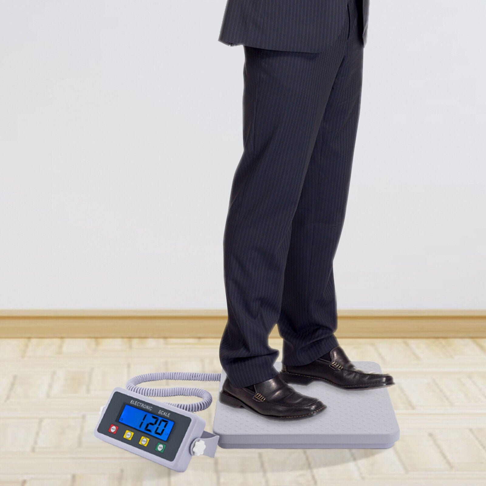 300kg/661.39lbs Medical Floor Scale with LCD Display, TARE Function, Durable ABS Construction, for Home, Gym, Clinic Use