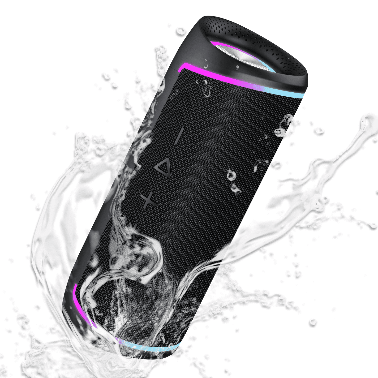 IPX7 Waterproof,30W Portable Bluetooth Speaker, Loud Sound  Deep Bass, BT5.3, 24H Playtime, TWS, LED for Outdoor, Home, Party Gift (Black)