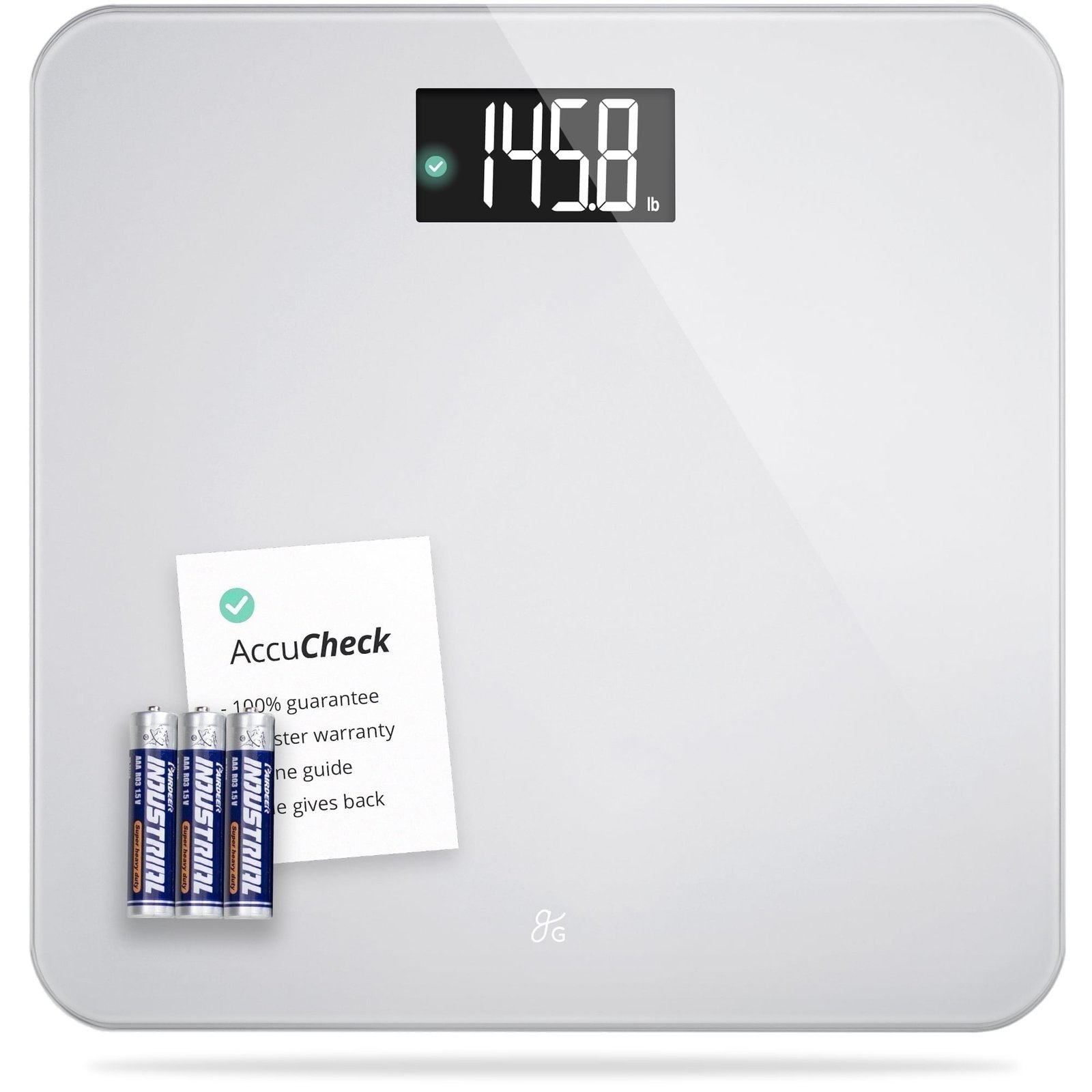 Greater Goods AccuCheck Digital Bathroom Scale, Weight Scale with 400 Lb Capacity, Ash Grey