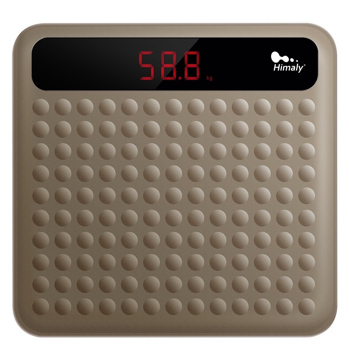 Himaly Digital Body Weight Scale, Highly Accurate & Auto Calibration Bathroom Scale, Easy-to-Read LCD for Home Use, 400 lbs, Brown