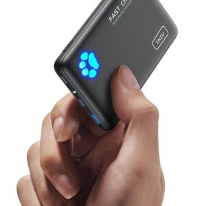 INIU PowerPaw 10K Power Bank, Slimmest 10,000mAh PD 22.5W Fast Charging Portable Charger Battery Pack with Dual USB C & USB A Ports for iPhone, Samsung, Google Pixel, Tablets, AirPods, etc.