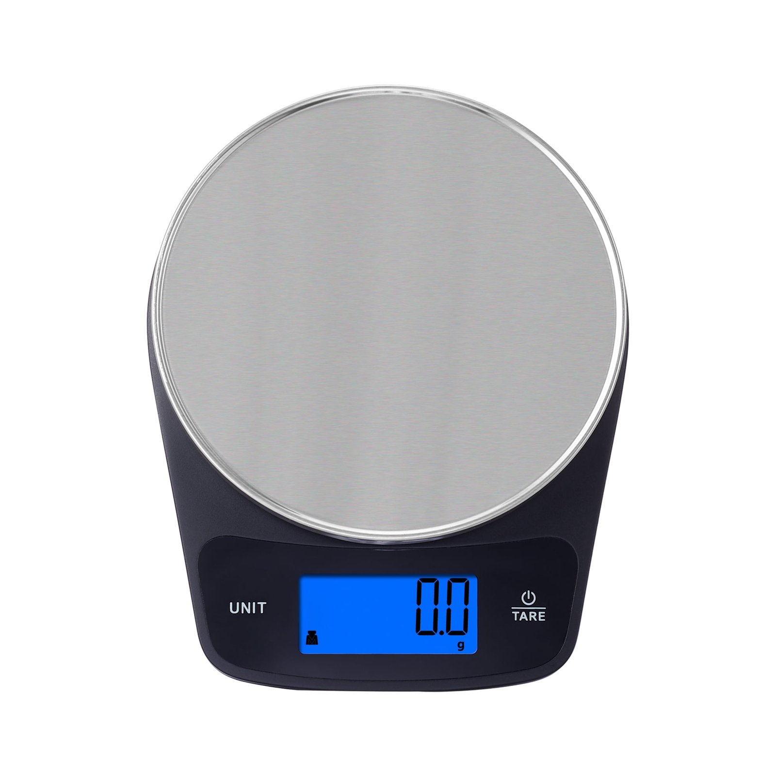 Mainstays Waterproof Digital Kitchen Scale with Blue Backlit, Black