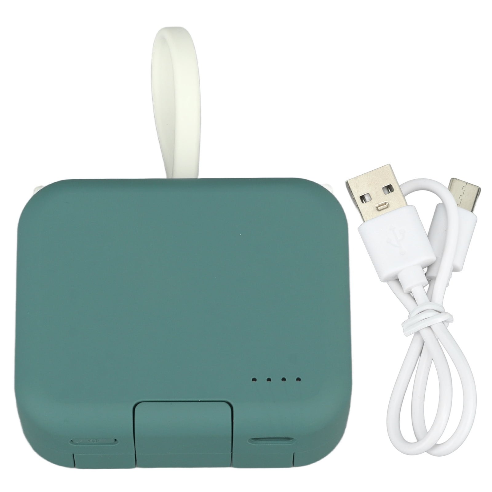 Portable Charger, Large Capacity Phone Power Bank Mini Size Foldable 2 Output Interfaces Multi Function Back Clip  For Travel