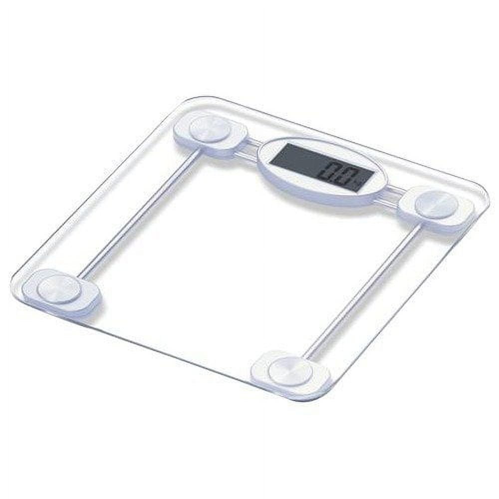 Taylor Glass Bathroom Scale Digital - LCD Display, 400 lb Capacity - Clear, Single Piece