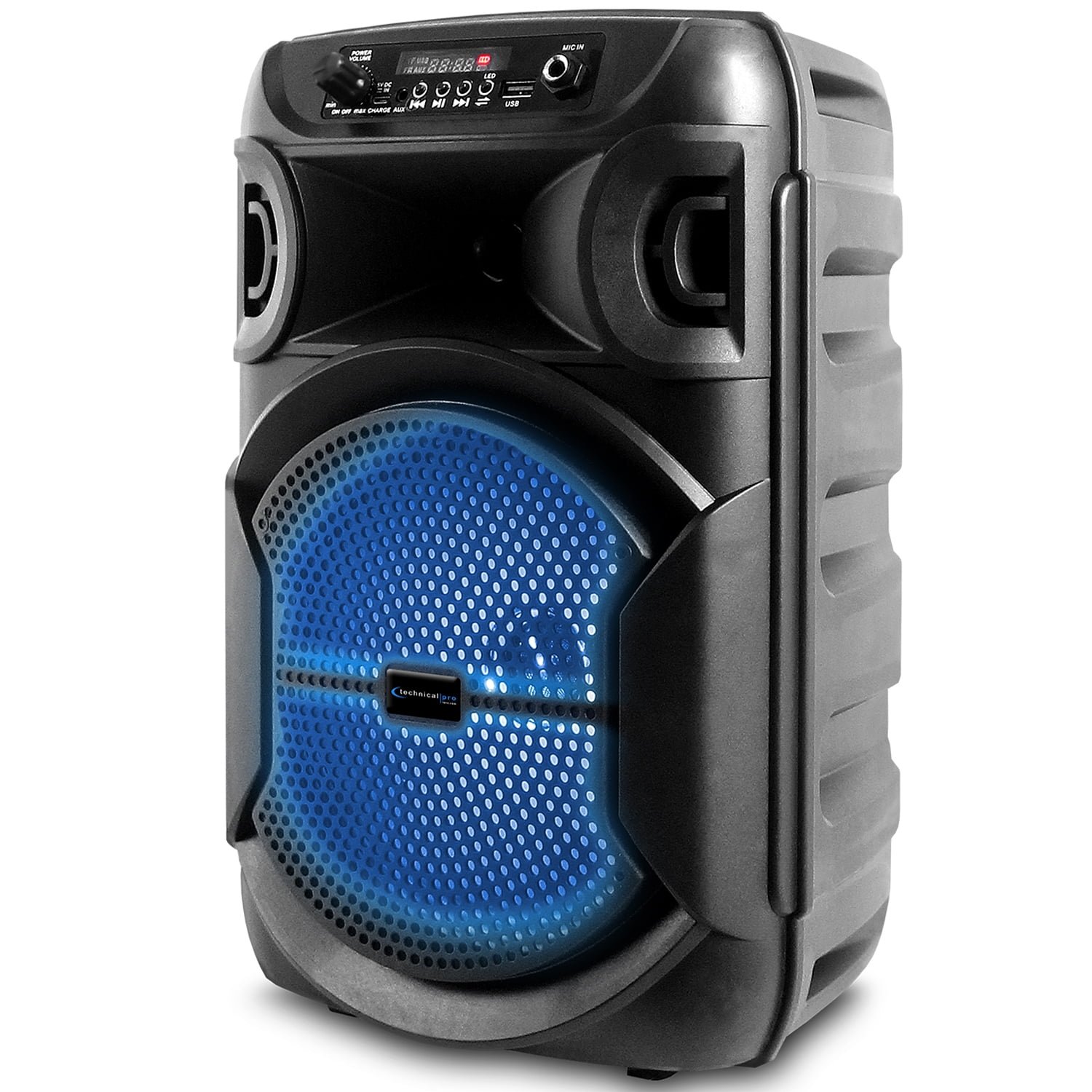 Technical Pro Portable Bluetooth Speaker, Black, Model TPWBOOM8