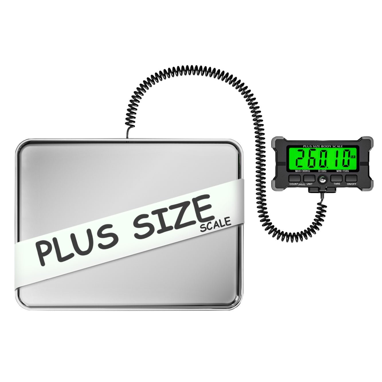 URBY Extra Wide Scale Body Weight, External Display, 300kg/660lb Capacity